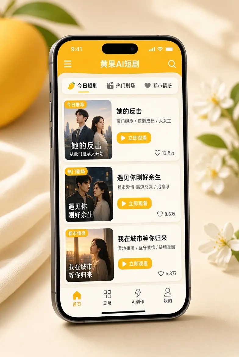 黄果AI短剧APP移动端服务